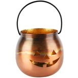 Dekoratief | Theelichthouder 'Pumpkin Face', metaal, 12x12x11cm | A248174 Dekoratief | Theelichthouder 'Pumpkin Face', metaal, 12x12x11cm | A248174