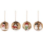 Dekoratief | Hanger bal m/sneeuwman/hondje, karton, 7x7x7cm, 4ass. | A248188 Dekoratief | Hanger bal m/sneeuwman/hondje, karton, 7x7x7cm, 4ass. | A248188