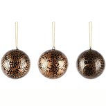 Dekoratief | Hanger bal, goud/zwart, karton, 7x7x7cm, set van 3 stuks | A248191 Dekoratief | Hanger bal, goud/zwart, karton, 7x7x7cm, set van 3 stuks | A248191