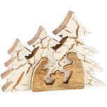 Dekoratief | Kerststal puzzel, naturel/marbled wit, hout, 25x4x18cm | A248326 Dekoratief | Kerststal puzzel, naturel/marbled wit, hout, 25x4x18cm | A248326