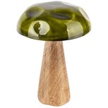 Dekoratief | Paddenstoel 'Green Bumps', hout, 12x12x17cm | A248360 Dekoratief | Paddenstoel 'Green Bumps', hout, 12x12x17cm | A248360