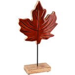 Dekoratief | Deco esdoornblad op voet, bruin, metaal/hout, 19x5x34cm | A248371 Dekoratief | Deco esdoornblad op voet, bruin, metaal/hout, 19x5x34cm | A248371