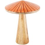 Dekoratief | Paddenstoel 'Carved', oranje/naturel, hout, 15x15x19cm | A248389 Dekoratief | Paddenstoel 'Carved', oranje/naturel, hout, 15x15x19cm | A248389
