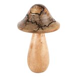 Dekoratief | Paddenstoel 'Cracked', naturel, hout, 11x11x18cm | A248392 Dekoratief | Paddenstoel 'Cracked', naturel, hout, 11x11x18cm | A248392