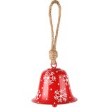 Dekoratief | Hanger bel 'Kerry Work', rood/wit, metaal, 8x8x7cm | A248463 Dekoratief | Hanger bel 'Kerry Work', rood/wit, metaal, 8x8x7cm | A248463