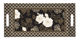Dekoratief | Dienblad m/handvaten 'Art Deco Flowers', pvc, 40x19cm | A226102 Dekoratief | Dienblad m/handvaten 'Art Deco Flowers', pvc, 40x19cm | A226102