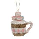 Clayre & Eef | Hanger gebak Roze 6x4x7 cm | 6PR4209