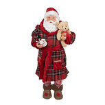 Clayre & Eef | Kerstdecoratie Kerstman Rood Wit 27x13x50 cm | 65627 Clayre & Eef | Kerstdecoratie Kerstman Rood Wit 27x13x50 cm | 65627