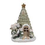 Clayre & Eef | Decoratie muizen familie groen LED 12x10x17 cm | 6PR4190 Clayre & Eef | Decoratie muizen familie groen LED 12x10x17 cm | 6PR4190