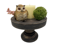 Decoratie plateau etagère rond zwart bruin hout op voet 29 x 20 cm bruin | 477421 | Home Sweet Home | Stoer & Sober Woonstijl Decoratie plateau etagère rond zwart bruin hout op voet 29 x 20 cm bruin | 477421 | Home Sweet Home | Stoer & Sober Woonstijl