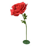 Clayre & Eef | Decoratie roos Rood ø 35x137 cm | 50779S Clayre & Eef | Decoratie roos Rood ø 35x137 cm | 50779S