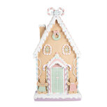 Clayre & Eef | Decoratie Huis Bruin Roze 50x15x93 cm | 5PR0137 Clayre & Eef | Decoratie Huis Bruin Roze 50x15x93 cm | 5PR0137