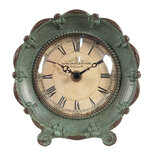 Clayre & Eef | Tafelklok Groen Beige 15x7x16 cm / 1xAA | 6KL0821 Clayre & Eef | Tafelklok Groen Beige 15x7x16 cm / 1xAA | 6KL0821