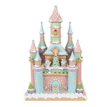 Clayre & Eef | Decoratie Kasteel Roze blauw 27x18x42 cm | 6PR4262 Clayre & Eef | Decoratie Kasteel Roze blauw 27x18x42 cm | 6PR4262