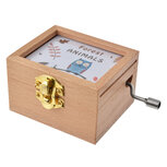 Clayre & Eef | Muziekdoos Wit Bruin 9x6x4 cm | 65660 Clayre & Eef | Muziekdoos Wit Bruin 9x6x4 cm | 65660