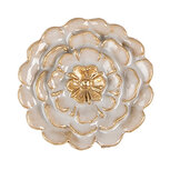 Clayre & Eef | Deurknop Wit Goudkleurig ø 4x3 cm / S3 cm | 65736 Clayre & Eef | Deurknop Wit Goudkleurig ø 4x3 cm / S3 cm | 65736
