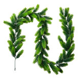 Clayre & Eef | Decoratie Guirlande Groen 180x10x10 cm | 6PL0297 Clayre & Eef | Decoratie Guirlande Groen 180x10x10 cm | 6PL0297