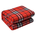Clayre & Eef | Plaid Rood Zwart 180x200 cm | KT060.152
