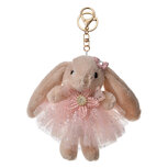 Clayre & Eef | Decoratie Konijn Bruin Roze 10x5x15 cm | TW0614 Clayre & Eef | Decoratie Konijn Bruin Roze 10x5x15 cm | TW0614