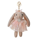 Clayre & Eef | Decoratie Konijn Bruin Roze 10x8x22 cm | TW0615 Clayre & Eef | Decoratie Konijn Bruin Roze 10x8x22 cm | TW0615