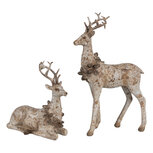 Clayre & Eef | Decoratie Hert (2) 12x5x20 / 12x5x12 cm | 6PR4290 Clayre & Eef | Decoratie Hert (2) 12x5x20 / 12x5x12 cm | 6PR4290
