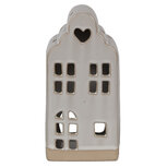 Clayre & Eef | Theelichthouder Kerst Huisje Beige 9x8x18 cm | 6CE1790 Clayre & Eef | Theelichthouder Kerst Huisje Beige 9x8x18 cm | 6CE1790