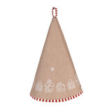 Clayre & Eef | Theedoek Bruin Wit ø 80 cm | GBB48 Clayre & Eef | Theedoek Bruin Wit ø 80 cm | GBB48