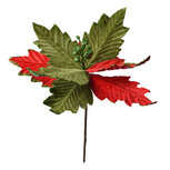 Clayre & Eef | Kerstdecoratie Bloem Groen Rood ø 26x28 cm | 65833 Clayre & Eef | Kerstdecoratie Bloem Groen Rood ø 26x28 cm | 65833