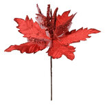 Clayre & Eef | Kerstdecoratie Bloem Rood ø 34x42 cm | 65836 Clayre & Eef | Kerstdecoratie Bloem Rood ø 34x42 cm | 65836