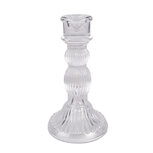 Clayre & Eef | Kandelaar Transparant ø 8x15 cm | 6GL4909 Clayre & Eef | Kandelaar Transparant ø 8x15 cm | 6GL4909
