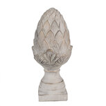 Clayre & Eef | Decoratie Beeld Dennenappel Grijs ø 17x39 cm | 6TE0545L Clayre & Eef | Decoratie Beeld Dennenappel Grijs ø 17x39 cm | 6TE0545L