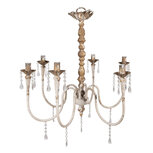 Clayre & Eef | Hanglamp Beige, Goudkleurig 72x72x67 cm E14/max 6x25W | 5LMP351 Clayre & Eef | Hanglamp Beige, Goudkleurig 72x72x67 cm E14/max 6x25W | 5LMP351