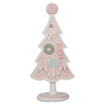 Clayre & Eef | Decoratie Kerstboom Roze 12x9x25 cm | 6PR4219 Clayre & Eef | Decoratie Kerstboom Roze 12x9x25 cm | 6PR4219