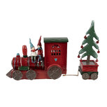 Clayre & Eef | Decoratie Trein met LED Rood Groen 30x7x21 cm / 2xAAA | 6PR4239 Clayre & Eef | Decoratie Trein met LED Rood Groen 30x7x21 cm / 2xAAA | 6PR4239