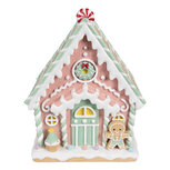 Clayre & Eef | Decoratie Huis Roze Bruin 20x16x25 cm | 6PR4263 Clayre & Eef | Decoratie Huis Roze Bruin 20x16x25 cm | 6PR4263