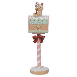 Clayre & Eef | Kerstdecoratie Brievenbus Roze Bruin 11x10x36 cm | 6PR4265 Clayre & Eef | Kerstdecoratie Brievenbus Roze Bruin 11x10x36 cm | 6PR4265