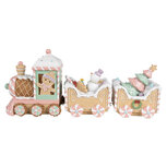 Clayre & Eef | Decoratie Trein Beige Roze 45x12x19 cm | 6PR4266 Clayre & Eef | Decoratie Trein Beige Roze 45x12x19 cm | 6PR4266
