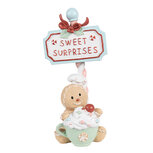Clayre & Eef | Decoratie Peperkoekpop Beige Groen 13x10x25 cm | 6PR4269 Clayre & Eef | Decoratie Peperkoekpop Beige Groen 13x10x25 cm | 6PR4269