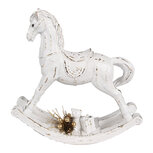Clayre & Eef | Decoratie Hobbelpaard Wit 25x7x25 cm | 6PR4285 Clayre & Eef | Decoratie Hobbelpaard Wit 25x7x25 cm | 6PR4285