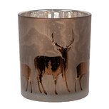 Clayre & Eef | Waxinelichthouder Bruin ø 7x8 cm | 6GL4660 Clayre & Eef | Waxinelichthouder Bruin ø 7x8 cm | 6GL4660