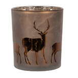 Clayre & Eef | Waxinelichthouder bruin ø 9x10 cm | 6GL4661 Clayre & Eef | Waxinelichthouder bruin ø 9x10 cm | 6GL4661