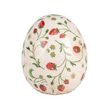 Clayre & Eef | Decoratie Ei Beige Rood ø 14x16 cm | 6CE1919L Clayre & Eef | Decoratie Ei Beige Rood ø 14x16 cm | 6CE1919L