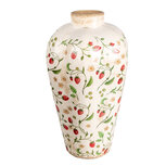 Clayre & Eef | Vaas Beige Rood ø 24x40 cm | 6CE1939L Clayre & Eef | Vaas Beige Rood ø 24x40 cm | 6CE1939L