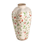 Clayre & Eef | Vaas Beige Rood ø 21x34 cm | 6CE1939M Clayre & Eef | Vaas Beige Rood ø 21x34 cm | 6CE1939M