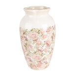Clayre & Eef | Vaas Beige Roze ø 21x37 cm | 6CE1940L Clayre & Eef | Vaas Beige Roze ø 21x37 cm | 6CE1940L