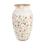 Clayre & Eef | Vaas Beige Rood ø 21x37 cm | 6CE1942L Clayre & Eef | Vaas Beige Rood ø 21x37 cm | 6CE1942L