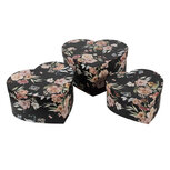 Clayre & Eef | Doos hartvorm (3) Zwart 28x26x14/24x23x12/21x20x10 cm | 66010 Clayre & Eef | Doos hartvorm (3) Zwart 28x26x14/24x23x12/21x20x10 cm | 66010