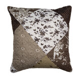 Clayre & Eef | Kussenhoes Bruin Wit 40x40 cm | Q205.020 Clayre & Eef | Kussenhoes Bruin Wit 40x40 cm | Q205.020