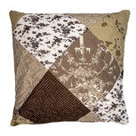 Clayre & Eef | Kussenhoes Bruin Wit 50x50 cm | Q205.030 Clayre & Eef | Kussenhoes Bruin Wit 50x50 cm | Q205.030
