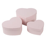 Clayre & Eef | Doos hartvorm (3) Roze 21x20x9/18x17x7/15x14x6 cm | 66025 Clayre & Eef | Doos hartvorm (3) Roze 21x20x9/18x17x7/15x14x6 cm | 66025